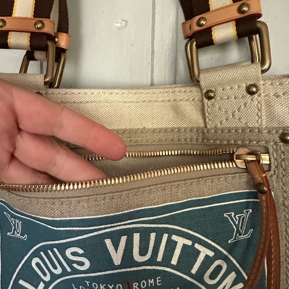 Louis Vuitton Cabas Toile Globe Shopper Blue Limited Edition rare - Picture 5 of 14